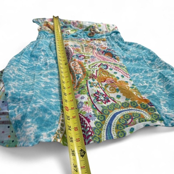 Vintage Y2K Patchwork Slip Dress Paisley Artsy Babydoll Bohemian Groovy Size M - Picture 5 of 8